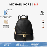 MICHAEL KORS【新年礼物】迈克高仕 MK Rhea Zip 中号老花通勤包 黑色 001 中号