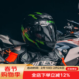 HNJ摩托车头盔男女全盔新3C国标认证四季通用越野机车A1夏季头盔 黑武士（标配透明片)+黑镜片 均码