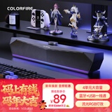 COLORFIRE七彩虹蓝牙5.3电脑音响音箱桌面电竞游戏RGB灯效台式机笔记本主机usb超重低音炮圣诞礼物CF100黑色