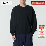 耐克（NIKE）卫衣春季26新款运动服装跑步套头衫针织圆领外套保暖加绒男士卫衣 IB3304-010/加绒/晒图退10 M 【170】体重110~130斤左右