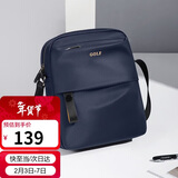 高尔夫GOLF单肩包男士休闲斜挎包男大容量牛津布防泼水轻便手机包学生随身小挎包运动男包5I797449J深黛蓝