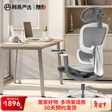 网易严选探索家人体工学电脑椅电竞椅家用办公久坐座椅凳子 【MAX整装】灰无搁脚（6D扶手） 无脚托