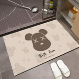 先邦浴室吸水地垫软硅藻泥卫生间防滑脚垫家用卫浴厕所门口垫子可定制 科技熊 50cm*80cm 【实惠款】