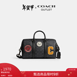蔻驰（COACH）奥莱男士男包经典标志VENTURER 27号大容量旅行手提包通勤 青铜色硬件/炭黑色 混合色