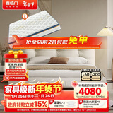 喜临门仙女床流光白带灯带+梦蝶pro组套 悬浮床 乳胶弹簧床垫1.8x2米