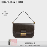 CHARLES&KEITH复古翻盖金属扣豆腐包单肩包小方包包女包情人节礼物CK2-80782444