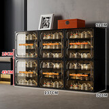 蔻丝（ColesHome）鞋柜家用门口进门一体靠墙多层简易大容量鞋架宿舍租房经济型 【2026升级3.0大容量款】三列6层灰带除臭球