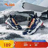 安踏儿童男小童棉鞋冬季舒适保暖儿童运动加绒鞋低帮搭扣A312349902H