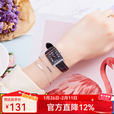 卡西欧（CASIO）手表女 复古小方表 气质女表 简约指针学生石英表情人节礼物 LTP-V007L-1B