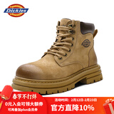 Dickies男士马丁靴高帮时尚男靴工装靴情侣靴男 41 -男款 黄棕
