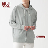 MUJI MUJI 男女通用 紧密编织毛圈 拉链连帽衫 休闲外套 无性别 卫衣 灰色 XXS -XS(150/72A)