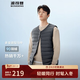 波司登25年羽绒马甲男士秋冬90绒轻薄圆领修身短款休闲送礼物外套