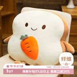 艾薇车载抱枕被子两用办公室毛毯午睡枕靠垫床头靠枕45*40*10吐司面包