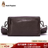 暇步士（Hush Puppies）斜挎包单肩包头层牛皮男大容量复古邮差小挎包休闲简约新年礼物