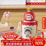 杯具熊（BEDDYBEAR）开口笑双饮盖儿童保温杯带吸管水杯316钢大容量保温壶600ML喵兔丸