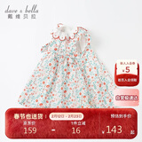 戴维贝拉davebella夏季童装女童碎花连衣裙小童宝宝洋气纯棉裙子DBM17519