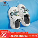 骆驼（CAMEL）洞洞鞋女时髦DIY原创鞋花松糕厚底凉拖鞋 L24M071642 白色 38/39 