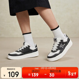 特步情侣男女板鞋小白鞋空军一号冬季革面保暖运动板鞋休闲鞋