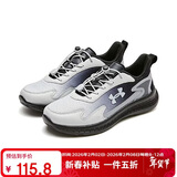 Under Armour童鞋儿童舒适跑鞋男女休闲透气耐磨运动童鞋舒适小白鞋 黑色 35