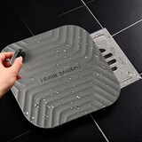 家の物语（KATEI STORY）日本浴室地漏防臭器砗胶垫厕所反味除臭密封盖卫生间下水道防返臭 北欧灰[升级防臭自带提手】 单只装 15*15cm