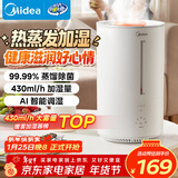 美的（Midea）热蒸发空气加湿器家用卧室客厅鼻炎大容量静音孕妇母婴幼儿小型桌面抗菌空调取暖新年礼物SR-3R50