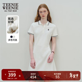 Teenie Weenie小熊休闲通勤气质收腰Polo白色连衣裙夏装连身裙女装裙子 象牙白 S (160)
