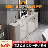 澳之音餐边柜一体靠墙柜子小户型客厅高级感轻奢实木超薄储物柜2025新款  180*29.6cm/岩板/2抽4门