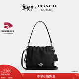 蔻驰（COACH）【情人节礼物】奥莱女士女包FAYE 22号拉绳手袋单肩斜挎包百搭 SV/黑色