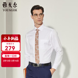 雅戈尔（YOUNGOR）长袖衬衫男DP免烫衬衫纯棉面料抗皱易打理新品 YLDP10171BJA白色 40