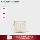 CHARLES&KEITH迷你菱格流浪包单肩斜挎双肩包包女包生日情人节礼物CK2-60782390 【S号】Cream奶白色 S