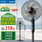 美菱（MeiLing）电风扇家用落地扇远距离大风量台扇轻音柔风电扇摇头强力风扇工业风扇 六叶智能遥控款【负离子净化+9种风感】