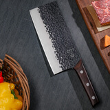 十八子作手工锻打专业厨师刀具 紫檀木菜刀本源2号桑刀S339-S2【彩盒装】