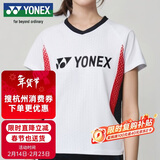 尤尼克斯羽毛球服比赛训练跑步健身吸汗透气短袖女210284BCR白O