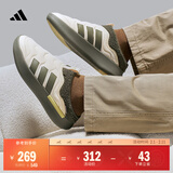 adidas ADIPUFF面包鞋柔软舒适穆勒鞋棉鞋男女阿迪达斯官方轻运动   奇妙白/岩层橄榄绿/岩层青铜色(推荐选大一码)   39