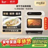 欧宁（OUNIN）小方块台式蒸烤箱蒸烤一体机 蒸烤炉蒸汽烤箱12L小容量电烤箱 蒸烤炸一体机 多功能50项菜单