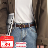 viney牛皮女士皮带复古针扣裤带时尚简约裙带百搭轻奢腰带装饰生日礼物
