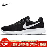耐克NIKE女休闲鞋透气缓震TANJUN运动鞋DJ6257-004黑白38.5
