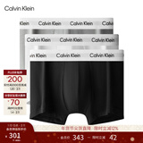 Calvin Klein内衣男士本命年新年红三条装ck低腰棉质防夹臀内裤男 U2664998-太空黑/月光白/椰青灰 3条 L