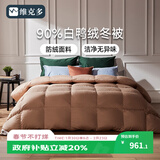 维克多（VCD）羽绒被90%白鸭绒被保暖冬被子酒店被芯 充1.1kg 2.2x2.4米