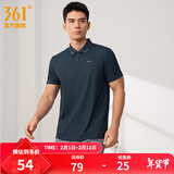 361°运动翻领t恤男2026年春夏季新款休闲透气短袖情侣POLO衫 【推荐】【男款】深墨蓝 M
