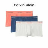 Calvin KleinCK 男士平角内裤舒适透气 3条装 送男友礼物 