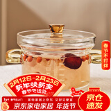 格娜斯玻璃蒸蛋碗宝宝蒸鸡蛋羹双耳隔水炖盅带盖玻璃碗燕窝甜品碗带刻度