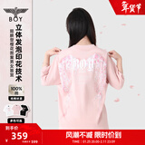 BOY LONDON【繁花】潮牌情侣款短袖樱花翅膀花卉印花T恤N01712 粉色 XS