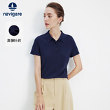 Navigare小帆船修身短袖POLO衫26新款夏季纯色高弹针织衫2325526520 L