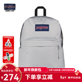 JANSPORT杰斯伯书包轻便双肩包男女旅行包简约背包电脑包学生校园 4QUTDH7雾凇-带侧边袋-25年
