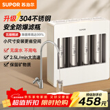 苏泊尔（SUPOR）厨下净水器超滤机家用不锈钢升级款 2.5L大流速净水机自来水净化器零废水台式过滤器2年超滤膜UU06