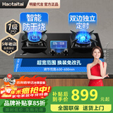 Haotaitai妈妈安全灶燃气灶煤气灶定时防干烧双灶家用台式嵌入式猛火灶熄火保护灶具5.2KW天然气液化气灶 【定时+防干烧+鸳鸯九头】2419SD 管道天然气