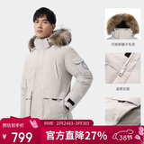 骆驼（CAMEL）户外极寒派克工装毛领情侣款羽绒服保暖加厚中长款外套