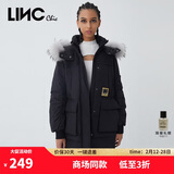 金羽杰冬季新潮羽绒派克服女中长款大毛领连帽拼接羽绒服女士Y21606161