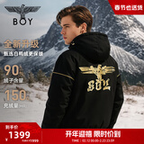 BOY LONDON【黄金法则】黑色短款90绒羽绒服冬季男女款外套N28911 黑色 涂鸦logo款N28911 XS